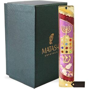 Matashi اليد المطلية بالمينا mezuzah تزين مع menorah ، صدرية كهنوتية in Kuwait