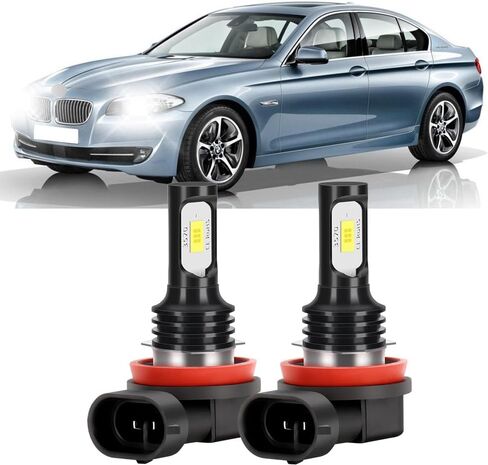 Fit for BMW 328i 2007 2008 2009 2008 2012 2013 2014 2015 2015 ، H8 H9 H11 Fog Lights Lights ، 8000lm Super Bright 6000K White Fog Light Light High in Kuwait