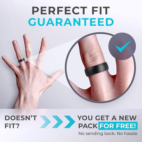 حلقات سيليكون Thunderfit له وله ، عصابات المشاركة المطاطية للجنسين ، حلقات خطبة مطاطية بسمك 1.7 ملم in Saudi Arabia