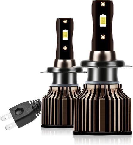 مصابيح الأضواء تناسب مازدا 3 2004 2005 2006 2007 2008 2009 ، 9005 High Beam H7 Low Beam Car Lights ، 120W High Power 6000K White ، 30000lm 400 ٪ Brightness ، Pack of 4 in Kuwait