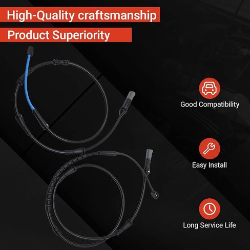 Front and Rear Brake Pad Wear Sensor Kit 34356791958 + 34356791962 Compatible with BMW F10 528i 535i 535d 550i in Saudi Arabia