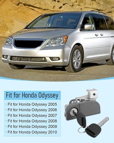 77540-SHJ-A01ZC GLOVE BOX ANCHELLENT ASSEMBLY FITS HONDA ODYSSEY 2005 2006 2007 2008 2000 مع محرك 3.5L V6 ، قفل باب القفازات الأمامي ، رمادي in Saudi Arabia