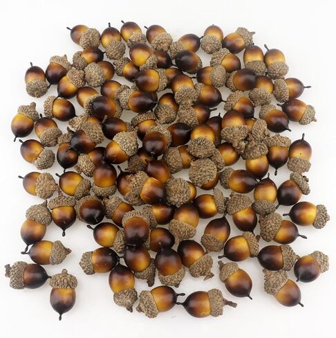 50Pcs Artificial Acorn Fake Nutty Autumn Favor Halloween Christmas Home Kitchen Decor Wedding Table Centerpiece Photography Props in Saudi Arabia