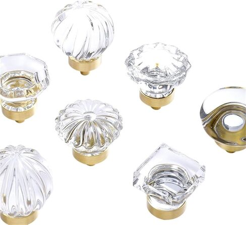 مقبض النحاس مستدير بالون درج الباب السحب خزانة ملابس شفافة واحد ثقب واحد 1pcs (مصباح champagne) in Saudi Arabia
