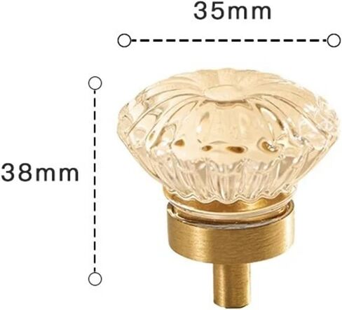 مقبض النحاس مستدير بالون درج الباب السحب خزانة ملابس شفافة واحد ثقب واحد 1pcs (مصباح champagne) in Saudi Arabia