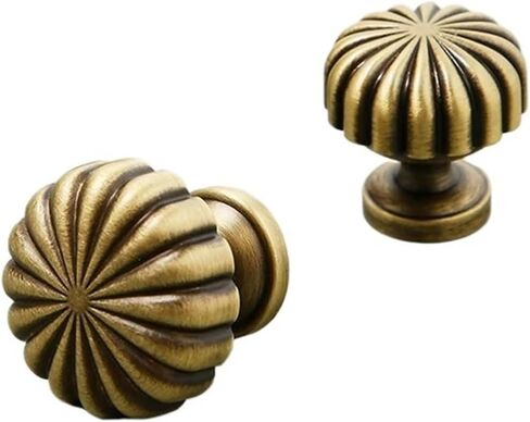 النحاس الرجعية الفاتح الصفراء البرونز درج المطبخ مقبض سحب 1pcs (أصفر البرونز-30) in Saudi Arabia