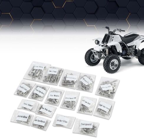 PIT66 الفولاذ المقاوم للصدأ الترباس الطقم مجموعة مجموعة متوافقة مع ياماها YFZ350 1987-2006 ، 378 قطعة in Kuwait