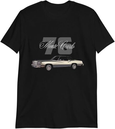 Ols School 1976 Chevy Monte Carlo Classic Car Graphic Short-Sleeve Unisex T-Shirt in Saudi Arabia