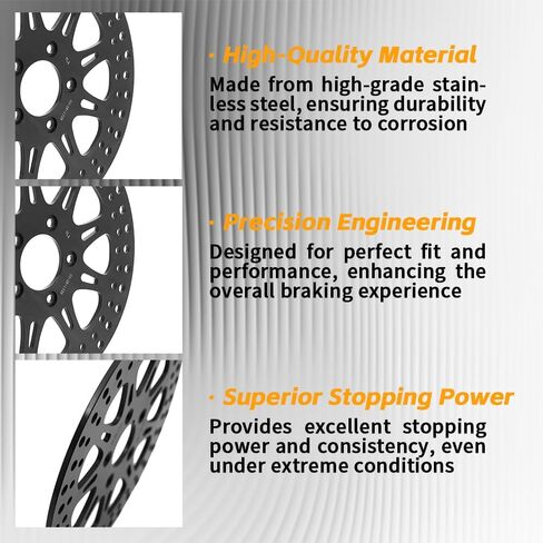 TOFR 11.5" Rear Brake Rotors Discs Pads for Harley TOURING Electra Glide Road King Glide 2000-2007 SPORTSTER XL 1200 883 2000-2003 DYNA Street Bob Super Low Wide Glide SOFTAIL Fat Boy Street Glide in Saudi Arabia