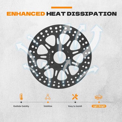 TOFR 11.5" Rear Brake Rotors Discs Pads for Harley TOURING Electra Glide Road King Glide 2000-2007 SPORTSTER XL 1200 883 2000-2003 DYNA Street Bob Super Low Wide Glide SOFTAIL Fat Boy Street Glide in Saudi Arabia