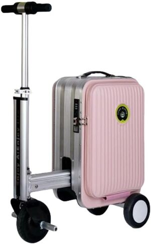 Pink Electric Rideable Suitcase – 20L Smart Carry-On Luggage with USB Charging & TSA Lock in Saudi Arabia