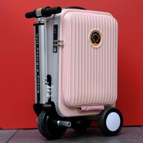 Pink Electric Rideable Suitcase – 20L Smart Carry-On Luggage with USB Charging & TSA Lock in Saudi Arabia