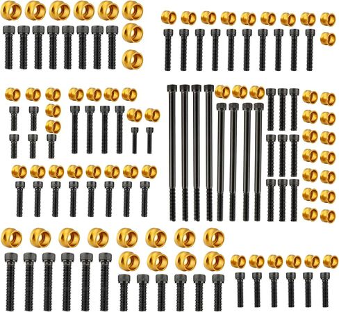 MoKitDora 84 pcs Motorcycle Bolt Covers Black Engine Bolt & Head Toppers Caps Kit for 2007-2017 Harley Twin Cam Softail Touring Dyna, Blue in Saudi Arabia