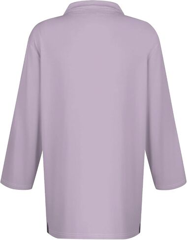 Business Casual Tops for Women Cotton V Neck 3/4 Sleeve Polo Shirts Basic Plain Slim Fitted T Shirts Cozy Workout Top in Saudi Arabia