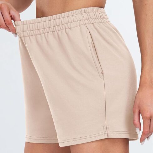 Sweat Shorts Women Plus Size Wide Leg Elastic High Waisted SweatShorts with Pocket Summer Soft Casaul Pull On Jorts 2025 in Saudi Arabia