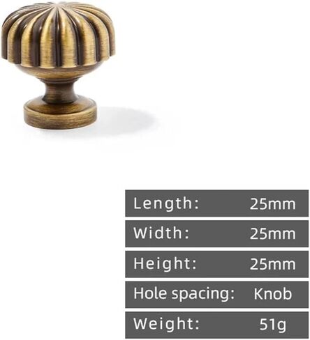 النحاس الرجعية الفاتح الصفراء البرونز درج المطبخ مقبض سحب 1pcs (أصفر البرونز-30) in Saudi Arabia
