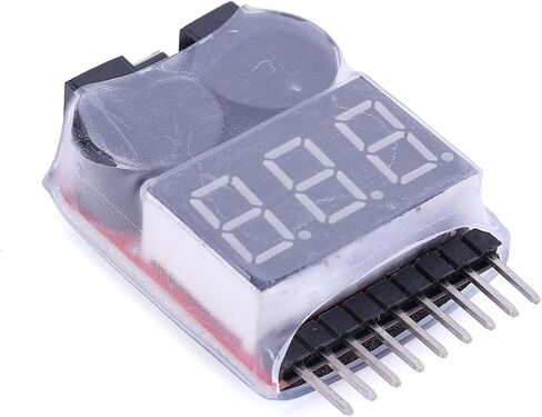 2-in-1 Battery Low Alarm Buzzer LED Signal Light Low Voltage Alarm 1S-8s Lithium Battery Detection in Saudi Arabia