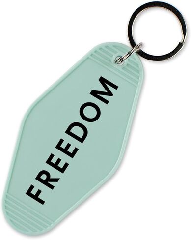 Teesandtankyou Charlie Kirk Freedom Vintage Style Motel Keychain Key Key Tag 3.5 " in Kuwait