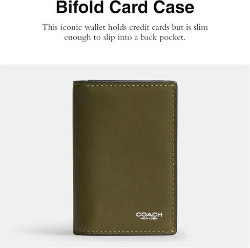 Coach Men's Bifold Card Case, Olive in Saudi Arabia