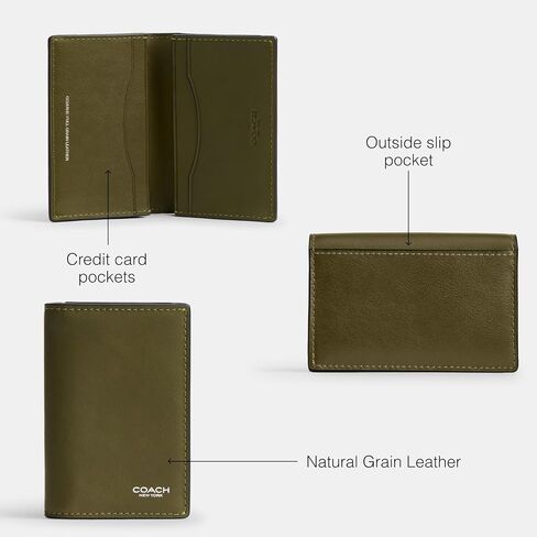Coach Men's Bifold Card Case, Olive in Saudi Arabia