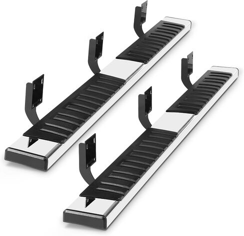 6 "لوحات تشغيل متوافقة مع 1999-2016 Ford F-250 F-350 F-450 F-550 Super Crew Cab-Side Step Rails Nerf Bars (المرآة الصلب غير القابل للصدأ ، للمركبات ذات 4 أبواب بالحجم الكامل ، Chrome) in Saudi Arabia