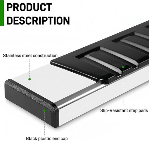 6 "لوحات تشغيل متوافقة مع 1999-2016 Ford F-250 F-350 F-450 F-550 Super Crew Cab-Side Step Rails Nerf Bars (المرآة الصلب غير القابل للصدأ ، للمركبات ذات 4 أبواب بالحجم الكامل ، Chrome) in Saudi Arabia