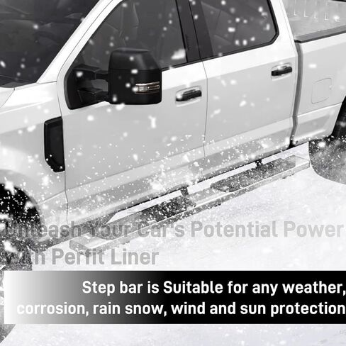6 "لوحات تشغيل متوافقة مع 1999-2016 Ford F-250 F-350 F-450 F-550 Super Crew Cab-Side Step Rails Nerf Bars (المرآة الصلب غير القابل للصدأ ، للمركبات ذات 4 أبواب بالحجم الكامل ، Chrome) in Saudi Arabia