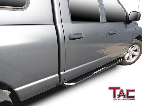 خطوات جانبية TAC تناسب 2002-2008 RAM1500 QUAD CAB | 2003-2009 Ram2500/3500 Quad Cab (استبعاد طرازات Daytona و Rumble Bee و SRT-10) 3 "قضبان جانبية من الفولاذ المقاوم للصدأ NERF Bars in Saudi Arabia