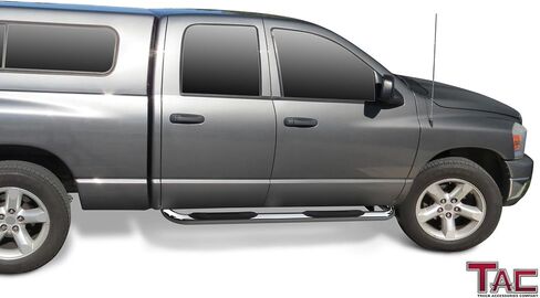 خطوات جانبية TAC تناسب 2002-2008 RAM1500 QUAD CAB | 2003-2009 Ram2500/3500 Quad Cab (استبعاد طرازات Daytona و Rumble Bee و SRT-10) 3 "قضبان جانبية من الفولاذ المقاوم للصدأ NERF Bars in Saudi Arabia