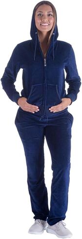 Tanbridge Women's Velor Lightuits Light Lawging 2 قطعة للنساء بدلات مسار صالة Zip Lounge in Kuwait