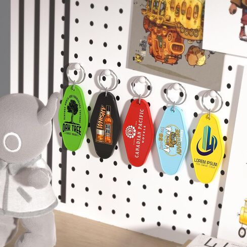30 جهاز كمبيوتر شخصي مخصص فندق Motel Blastic Keychain ، Brinage Motel Keychain Brok مع شعار/نص ، علامات مفاتيح شخصية مخصصة in Kuwait