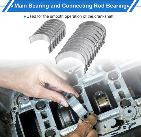 Main Bearing and Connecting Rod Bearing Kit No.122076N210/121116N200 for Nissan Altima 2002-2006 Engine Crankshaft Rod Bearing Metal 18 Pcs in Saudi Arabia