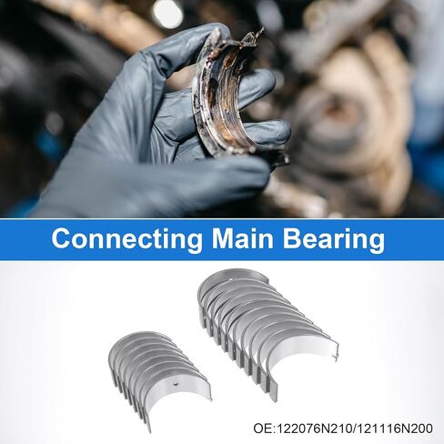 Main Bearing and Connecting Rod Bearing Kit No.122076N210/121116N200 for Nissan Altima 2002-2006 Engine Crankshaft Rod Bearing Metal 18 Pcs in Saudi Arabia