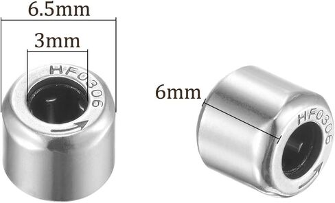 محامل إبرة HF2520 - [25 مم × 32 مم × 20 مم] محمل القابض في اتجاه واحد لاستخدام ناقل الحركة، بكرات فولاذية من الكروم in Kuwait