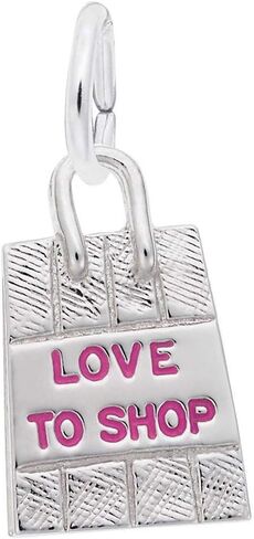 Sterling Silver Love to Shop Shopping Bag Charm in Saudi Arabia