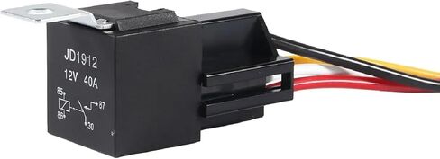ترحيل السيارات مع تسخير ، 12V 40A 4-Pin SPST ، الأسلاك المشفرة بالألوان لقارب دراجة نارية شاحنة السيارة (2 مساءً) in Kuwait