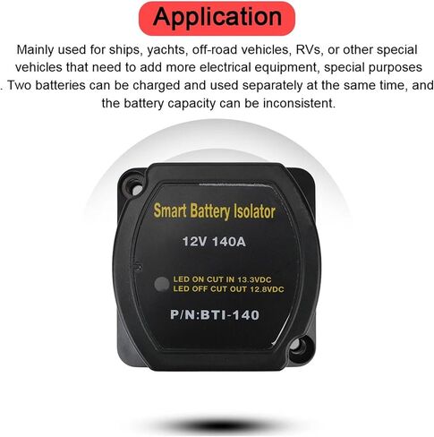 Relay VSR ​for Camper Car Smart Battery Isolator 12V 140A Voltage Sensitive Split Charge in Saudi Arabia