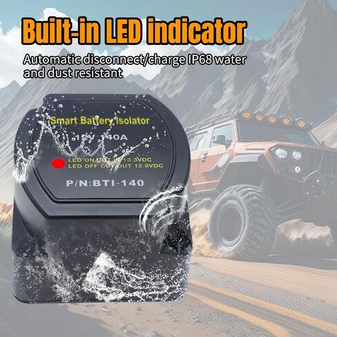 12v 140A Voltage Sensitive Relay Dual Smart Battery Isolator Protection VSR Split Charge for Car RV's Boat Camper Truck in Saudi Arabia