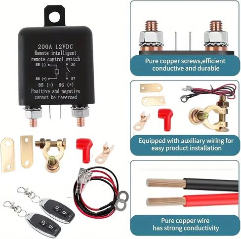 Automotive Relay Remote Car Control Battery Disconnect Anti-Theft with Dual Remote Control Switch Battery Switch Relay 12V in Saudi Arabia