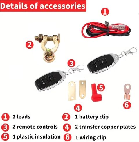 Automotive Relay Remote Car Control Battery Disconnect Anti-Theft with Dual Remote Control Switch Battery Switch Relay 12V in Saudi Arabia