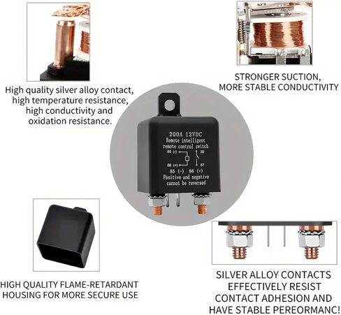 Automotive Relay Remote Car Control Battery Disconnect Anti-Theft with Dual Remote Control Switch Battery Switch Relay 12V in Saudi Arabia