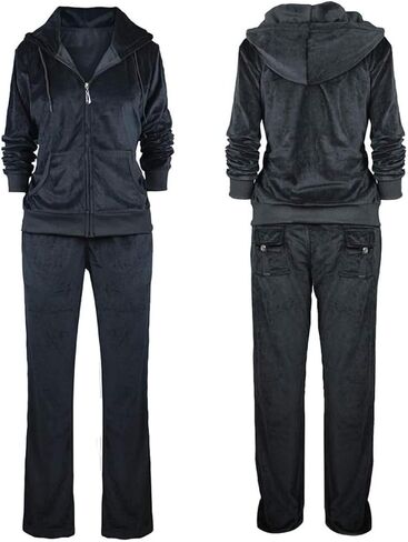 Tanbridge Women's Velor Lightuits Light Lawging 2 قطعة للنساء بدلات مسار صالة Zip Lounge in Kuwait