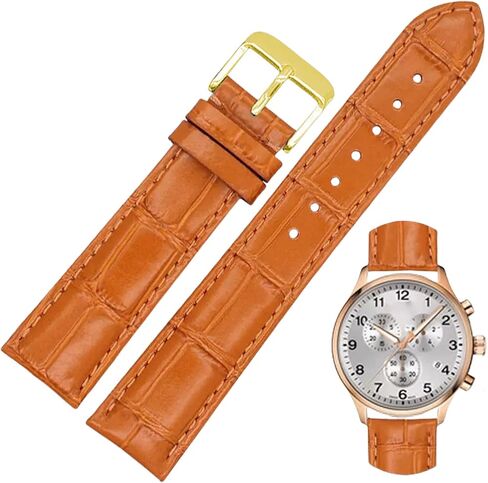 Leather Watch Bands 12mm to 24mm Handmade Genuine Calfskin Watch Strap,Quick Release Classic Business Embossed Alligator Crocodile Pattern Leather Replacement Band for Men Women in Saudi Arabia