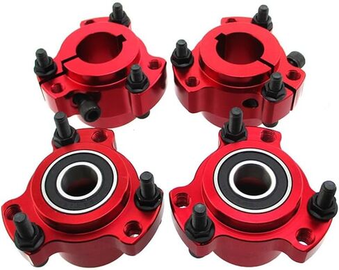 DJ-Motor 5/8 '' 15mm الأمامية و 1 "25 ملم العجلات الخلفية مع 1/4" البراغي للسباق عالي السرعة Go Kart Bike (أحمر) in Saudi Arabia