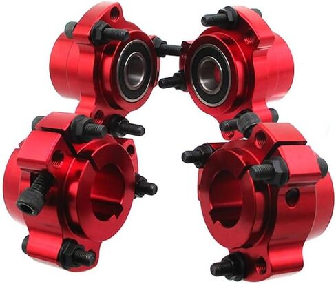 DJ-Motor 5/8 '' 15mm الأمامية و 1 "25 ملم العجلات الخلفية مع 1/4" البراغي للسباق عالي السرعة Go Kart Bike (أحمر) in Saudi Arabia
