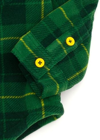 John Deere Tractor Plaid Flannel Shacket with Fleece Lining Toddler to Little Kid Sizes (3T - 7-8) in Saudi Arabia