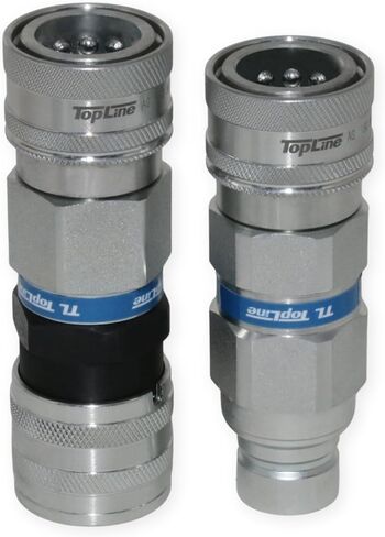 TL46 Flat Face to Ag style Quick Coupler Adapter Set 1/2" body size Coupling to Install Flat Face Connector on Skid Steer (ISO 16028 to ISO 5675) w/Dust Caps in Saudi Arabia