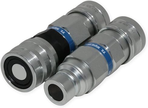 TL46 Flat Face to Ag style Quick Coupler Adapter Set 1/2" body size Coupling to Install Flat Face Connector on Skid Steer (ISO 16028 to ISO 5675) w/Dust Caps in Saudi Arabia