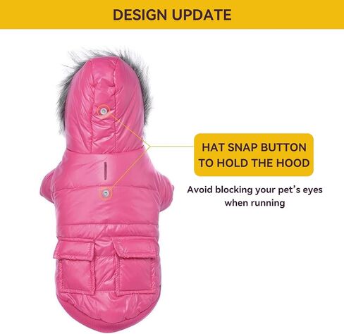 lesypet Dog Coats for Small Dogs, Dog Jacket Warm Dog Winter Coat Windproof Puffer Jacket for Small Dogs Puppy, Pink M in Saudi Arabia