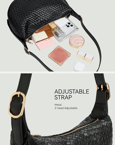 حقائب BOSTANTEN للنساء من القماش المنسوج وحقائب الكتف وحقيبة يد هوبو مع حزام قابل للتعديل in Kuwait